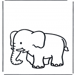 Ausmalbilder für Kinder - Kinder Elefant