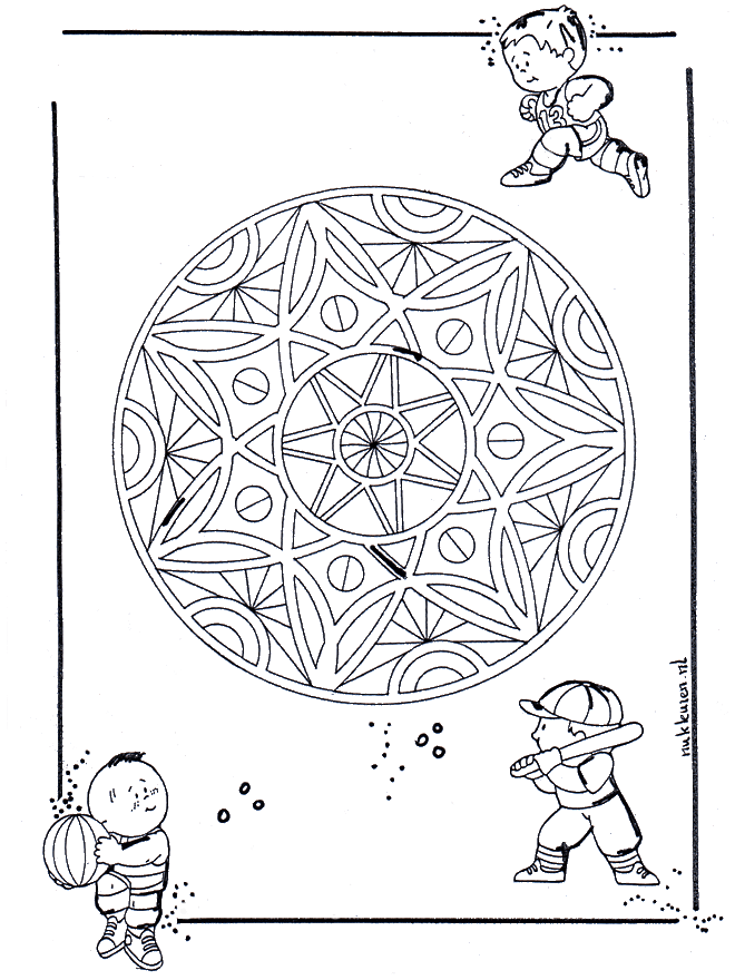 Kinder Geomandala - Malvorlagen Kindermandalas