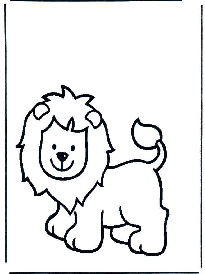 Kinder Löwe 1 - Ausmalbilder tiere
