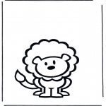 Ausmalbilder für Kinder - Kinder Löwe 2