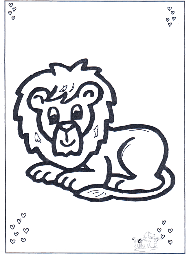 Kinder Löwe - Ausmalbilder tiere