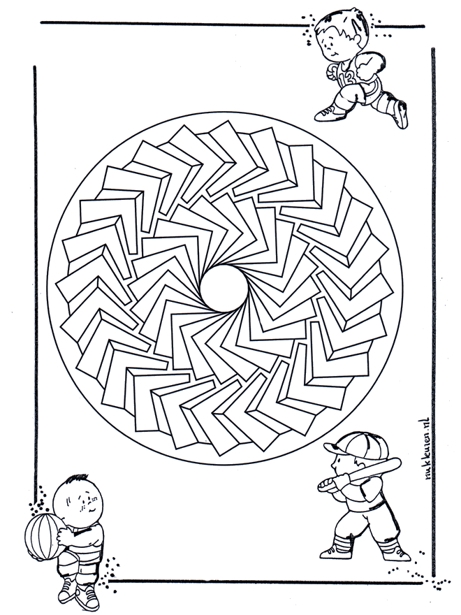 Kinder Mandala 27 - Malvorlagen Kindermandalas