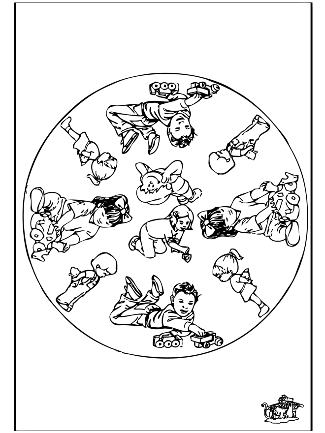 Kinder Mandala - Malvorlagen Kindermandalas