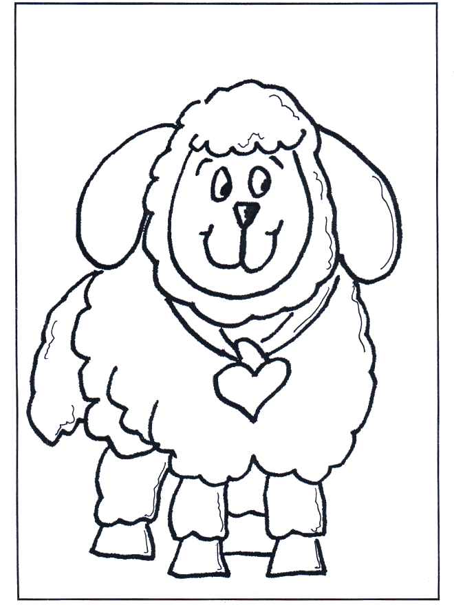 Kinder Schaf - Ausmalbilder tiere