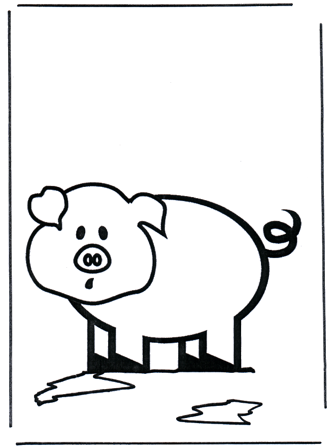 Kinder Schwein - Ausmalbilder tiere