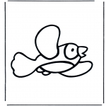 Ausmalbilder für Kinder - Kinder Vogel 1