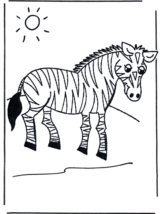 Kinder Zebra - Ausmalbilder tiere