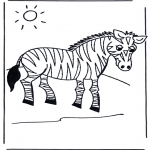 Ausmalbilder für Kinder - Kinder Zebra