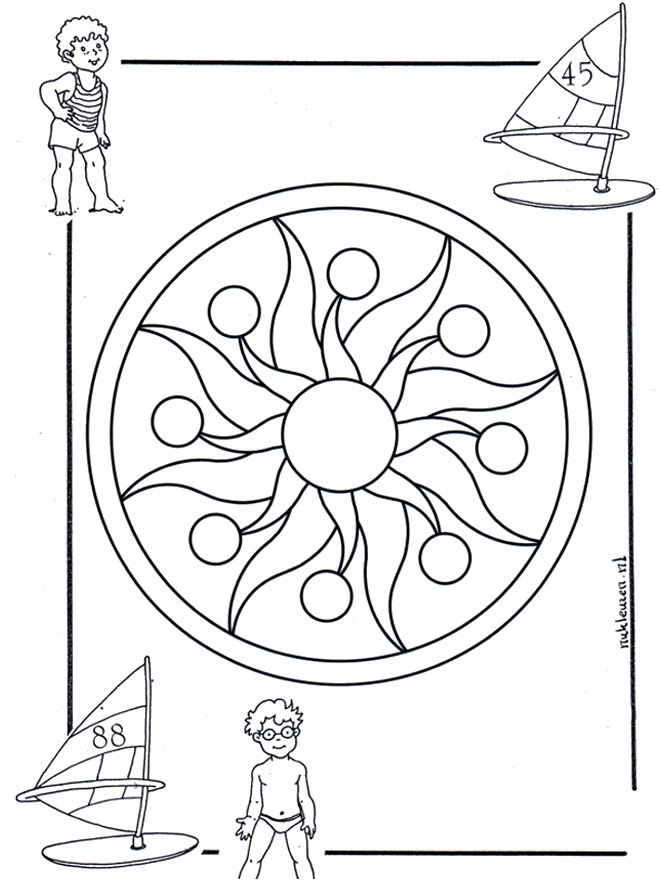 Kindermandala 1 - Malvorlagen Kindermandalas