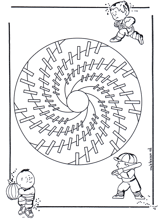 Kindermandala 18 - Malvorlagen Kindermandalas