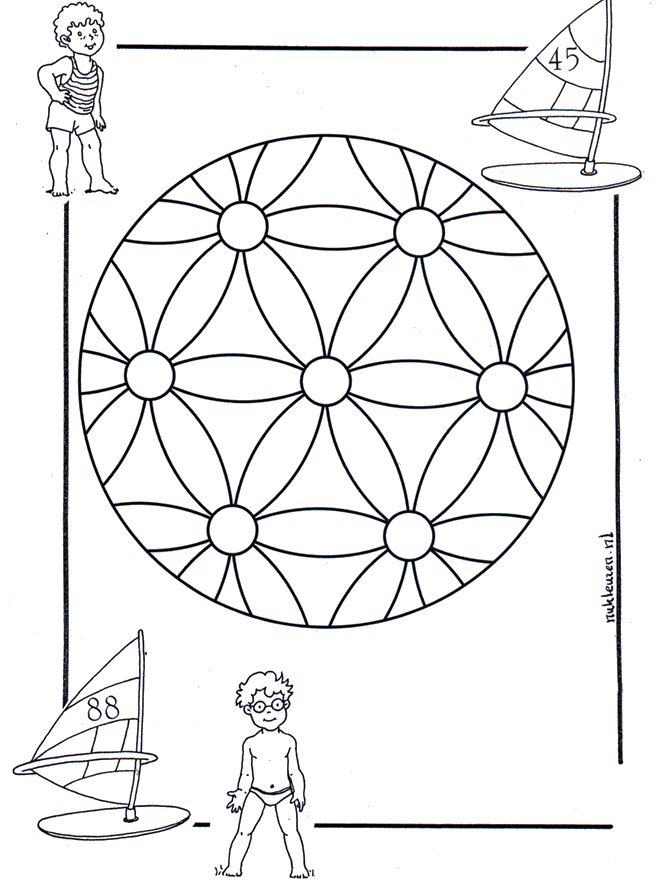 Kindermandala 2 - Malvorlagen Kindermandalas