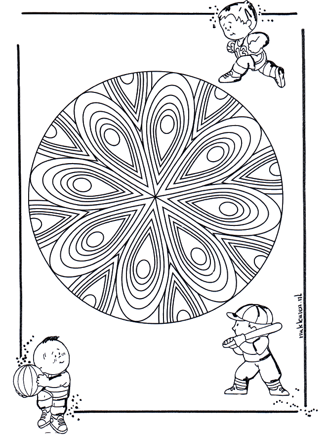 Kindermandala 21 - Malvorlagen Kindermandalas