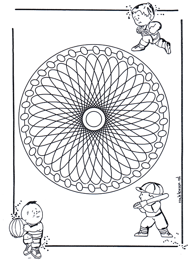 Kindermandala 23 - Malvorlagen Kindermandalas