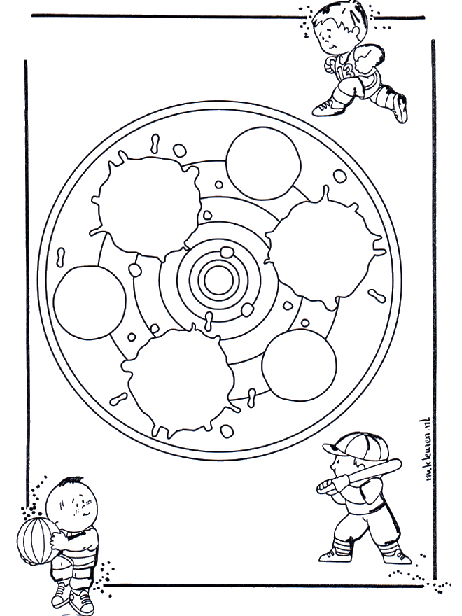 Kindermandala 24 - Malvorlagen Kindermandalas