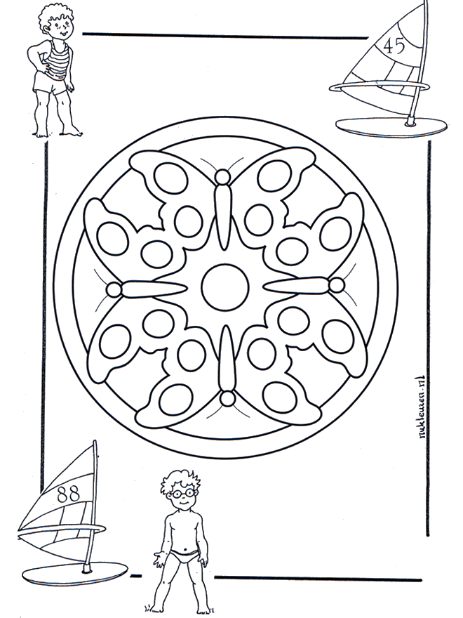 Kindermandala 4 - Malvorlagen Kindermandalas