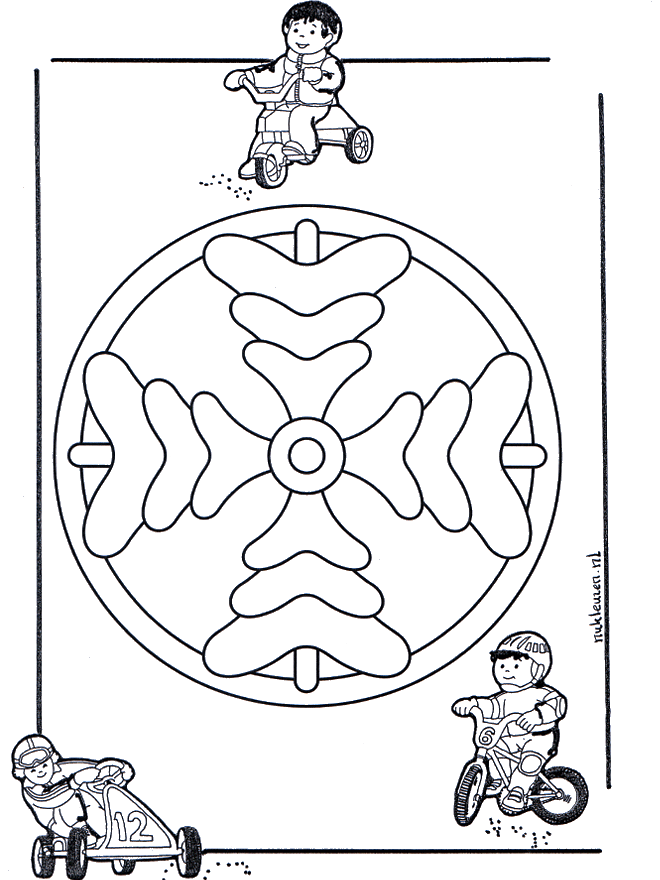 Kindermandala 8 - Malvorlagen Kindermandalas