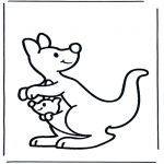 Ausmalbilder für Kinder - Knirpskänguru