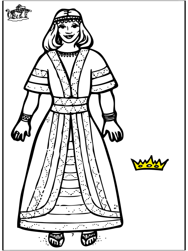 Königin Esther 2 - Malvorlagen Altes Testament