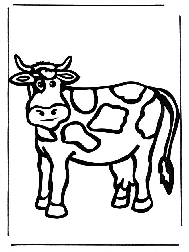 Kuh 1 - Malvorlagen Haus und Bauernhoftiere