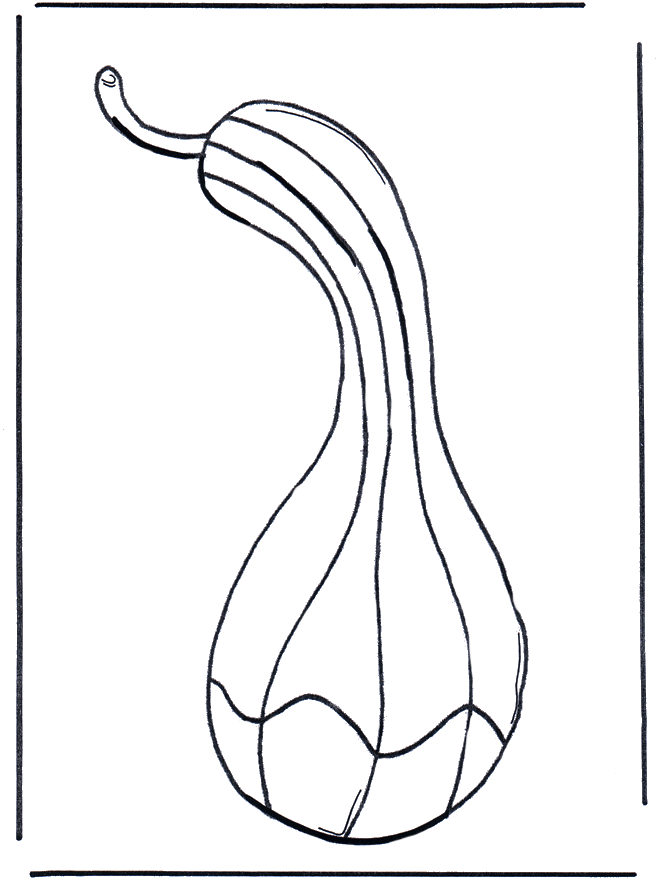 Kürbis 2 - Ausmalbilder Gemüse und Obst