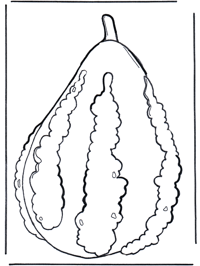 Kürbis - Ausmalbilder Gemüse und Obst