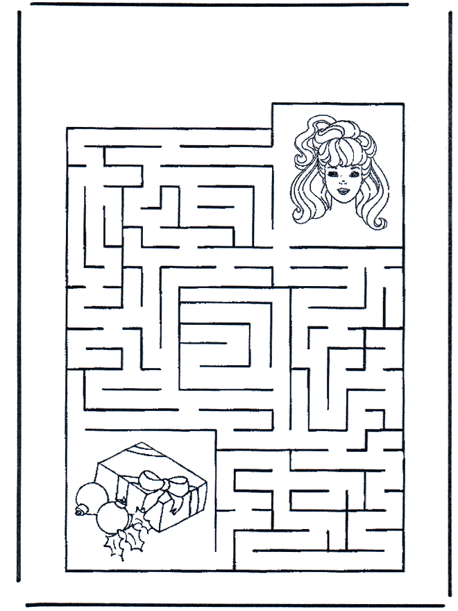 Labyrint Mädchen - Basteln Labyrinth