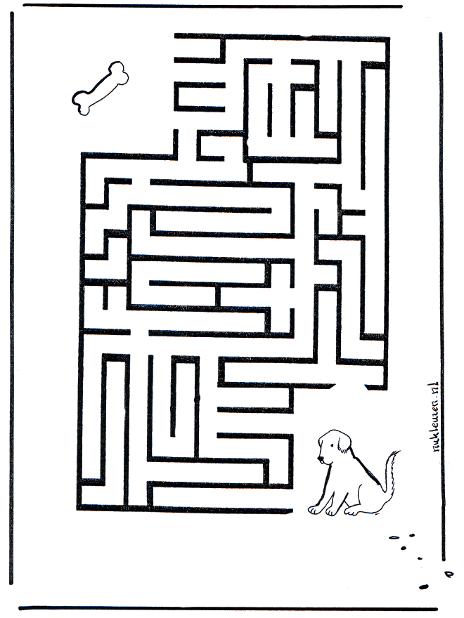 Labyrinth Hund - Basteln Labyrinth
