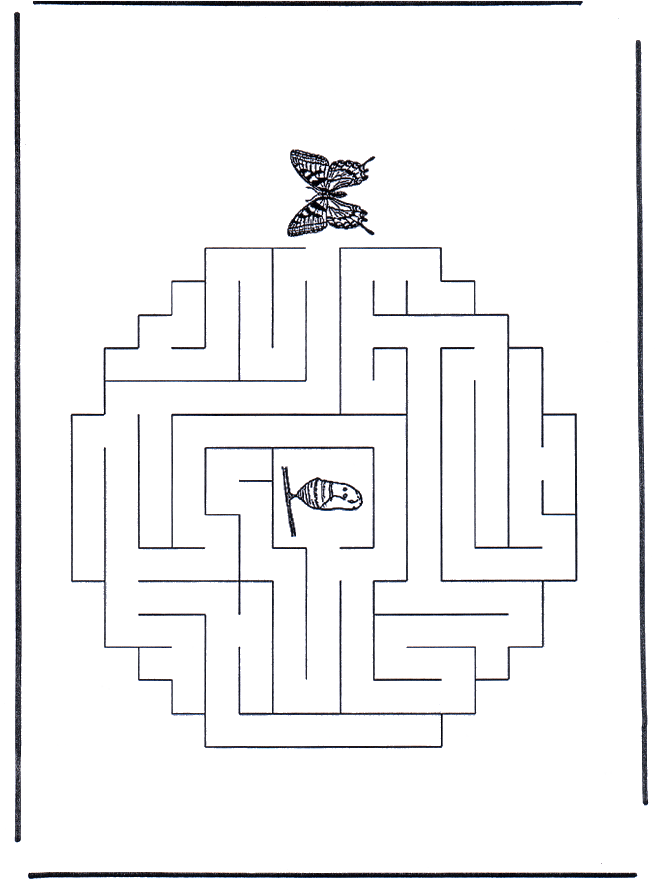 Labyrinth  Schmetterling - Basteln Labyrinth