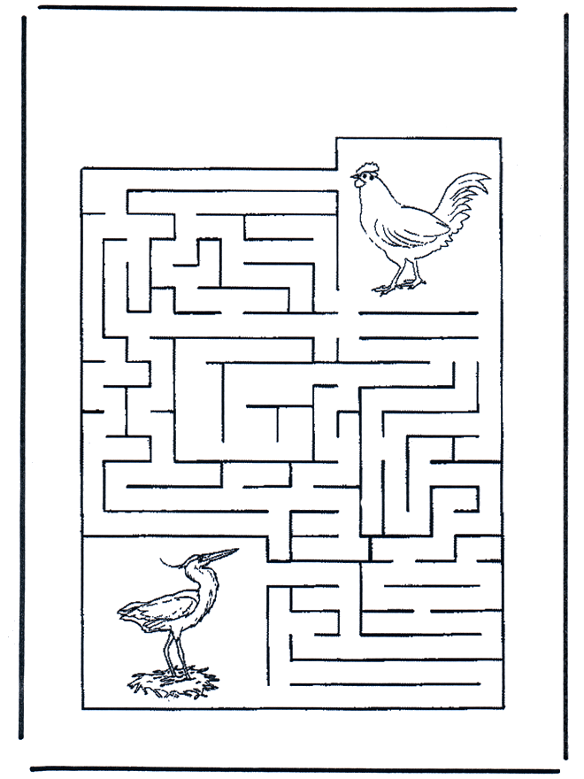 Labyrinth Vögel - Basteln Labyrinth