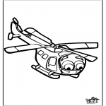 Malvorlagen Basteln - Laubsägearbeit Hubschrauber