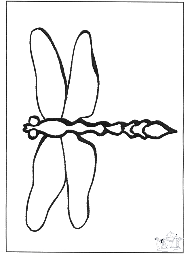 Libelle 1 - Malvorlagen Insekten