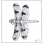 Ausmalbilder Tiere - Libelle 2