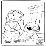 Ausmalbilder Comicfigure - Lilo und Stitch 2