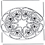 Malvorlagen Mandalas - Löwen Mandala