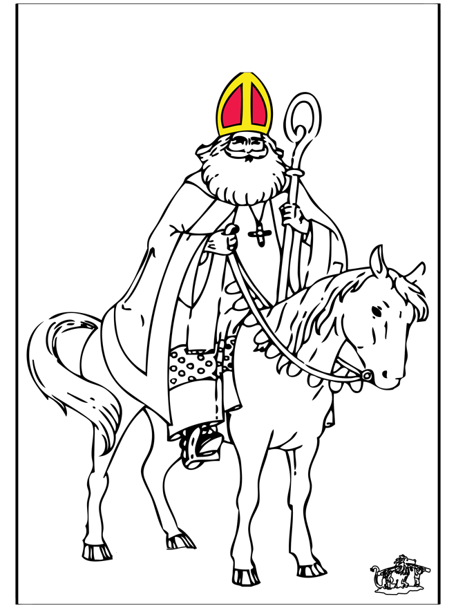 Malvorlage Sankt Nikolaus 3 - Ausmalbilder Sankt Nikolaus