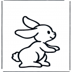 Ausmalbilder für Kinder - Malvorlagen kaninchen 1