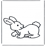 Ausmalbilder für Kinder - Malvorlagen kaninchen 2