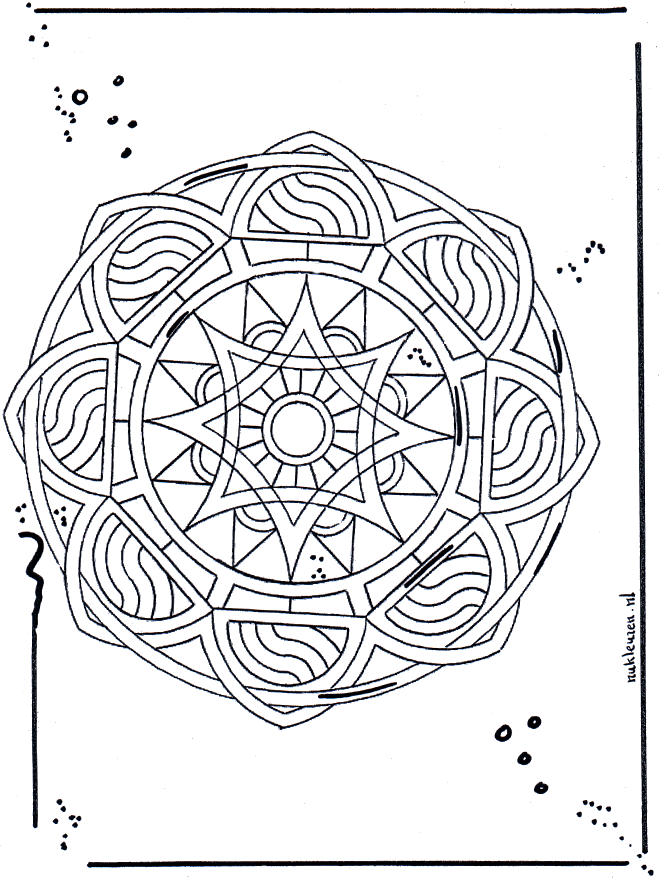 Malvorlagen madala stern - Ausmalbilder Geomandalas