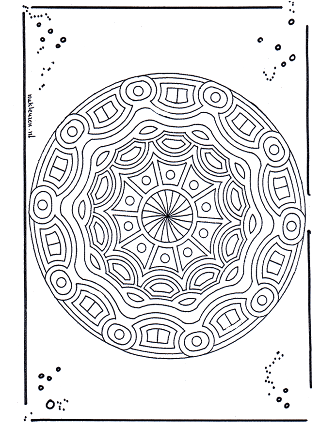 Mandala 16 - Ausmalbilder Geomandalas