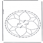 Basteln Stickkarten - Mandala 27