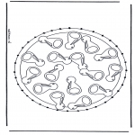 Basteln Stickkarten - Mandala 30