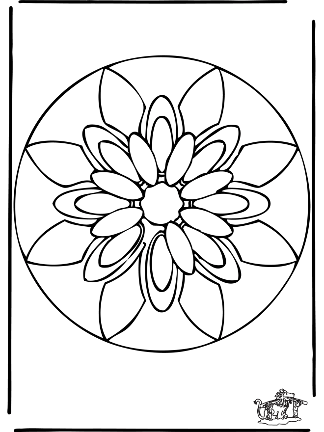 Mandala 38 - Ausmalbilder Blumenmandalas