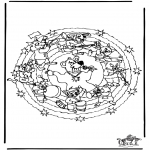 Malvorlagen Mandalas - Mandala Bär