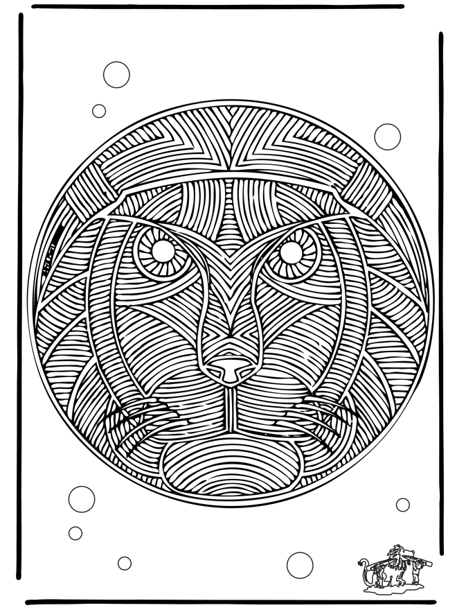 Mandala Löwe - Malvorlagen tiermandalas