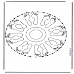 Basteln Stickkarten - Mandala malvorlagen