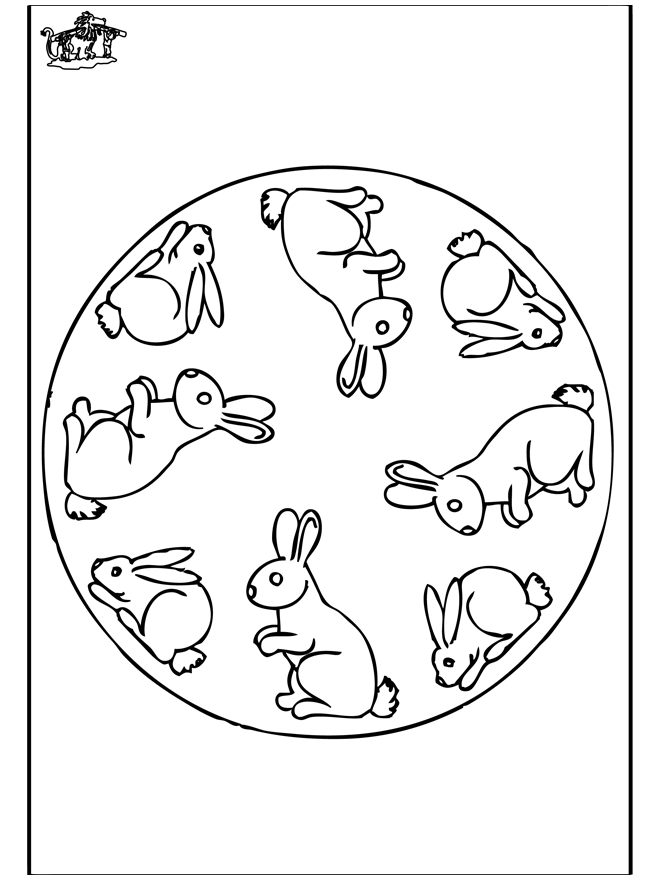 Mandala Osternhaas - Ostern