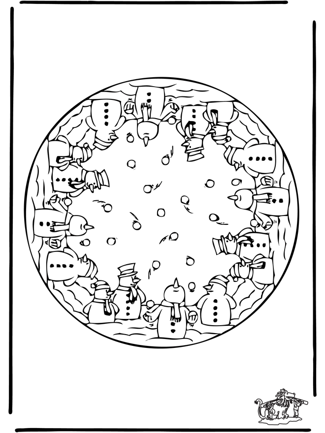 Mandala winter 2 - Ausmalbilder Weihnachten