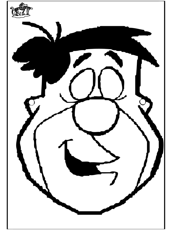 Maske Fred Flintstone - Basteln Masken