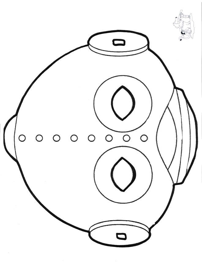 Maske ufo - Basteln Masken