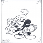 Ausmalbilder Comicfigure - Mickey und Affe